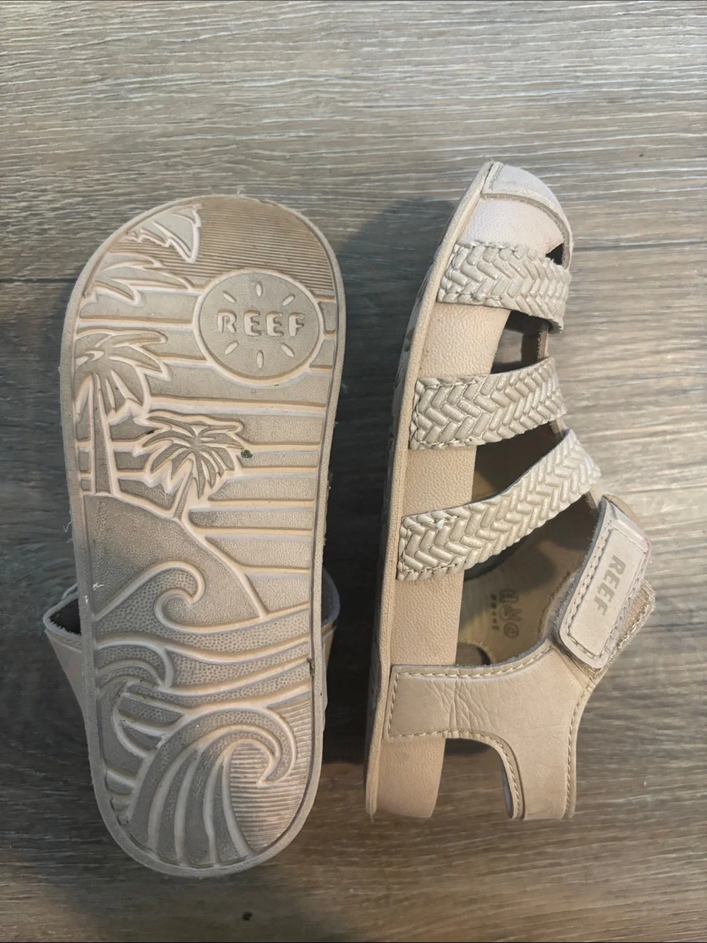 Reef Kids Neutral Braided-Strap Sandals - Beige